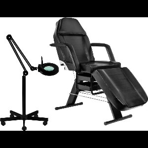 MBS Behandelstoel volledige set - Professioneel - Manicure - Pedicure - Gezichtsbehandeling - wit - Incl. Hoes - Loeplamp (53)