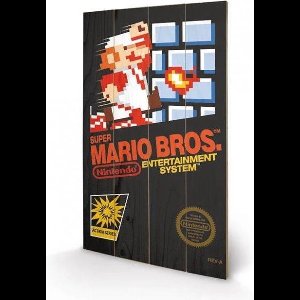 NINTENDO - Printing on wood 40X59 - Super Mario Bros 3 NES Cover