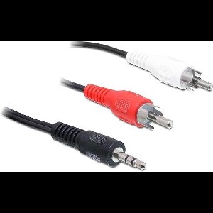 Kabelaudio 3,5 mm stereo jack mannelijk> 2 x rca mannelijk 3 m