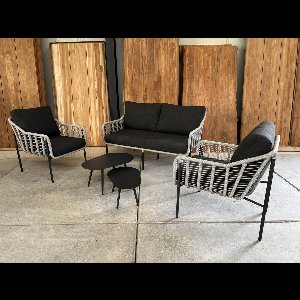 Colton loungeset lichtgrijs rope