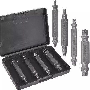 Keltin 4-delige dubbelzijdige schroefuitdraaierset - Duurzaam HSS TiN staal - Voor beschadigde schroeven