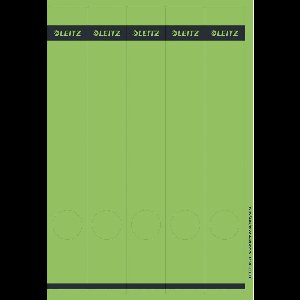 LEITZ Ordnerrücken-Etikett, 39 x 285 mm, lang, schmal, grün passend für LEITZ Standard- und Hartpappe-Ordner 1050 und (