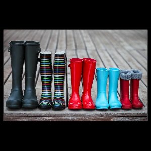 deurmat / Schoonloopmat Thema laarzen 50 x 70 cm