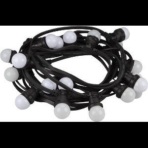 HQ-Power Lichtsnoer, 20 ledlampen, warmwit, E27, voor binnen en buiten, 11 m