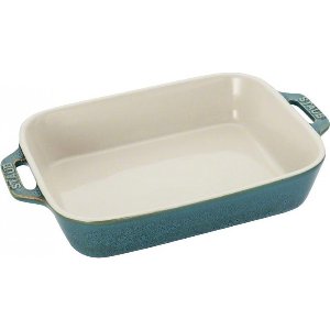 Staub Rechthoekige gratineerschaal 20 x 16cm - ancient turq