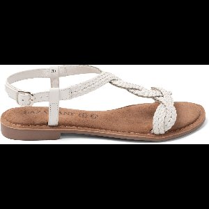 Lazamani - Aida Dames Sandalen Leer White - Maat 37
