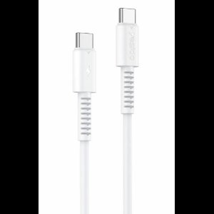 Yesido CA154 USB-C naar USB-C Kabel – 60W Power Delivery – 1 meter – Snellader – PVC – Wit