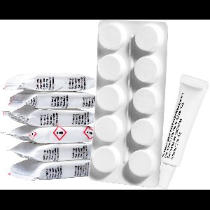 Dparts koffiemachine onderhoudsset - 6x ontkalkingstabletten - 10x reinigingstabletten - 1x siliconenvet - ontkalking ontkalker koffie reiniging set