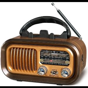 GTB® Transistor Radio Op Batterijen - Transistor Radio - Transistor Radio met Netvoeding - Goud - 18cm x 11cm x 10cm