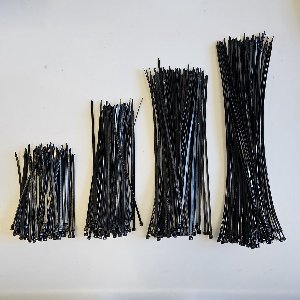 Tyrap Kabelbinders ZWART - set van 100 stuks x 4 - 4,8mm x 200/300/400/500mm