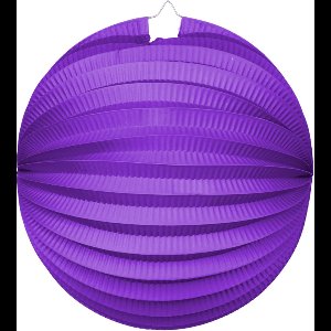 3x Papieren Lampion Paars 25cm - Feest Decoratie Bruiloft Zomer Festival