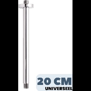 EcoRain© Hoofddouche Plafond Douchearm 20 cm - Gemaakt van Roestvrij Staal RVS 304 - Gemakkelijke Installatie - Universele Aansluiting - met Sierrozet - 2 jaar garantie - Chroom