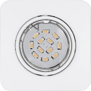 EGLO Peneto - Inbouwspotje - LED - 87X87mm. - Wit - Richtbaar