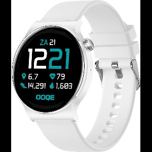 OOQE WATCH CS PRO - Smartwatch Heren en Dames | Geschikt voor iOS en Android | Full HD | Notificaties | Gezondheidsanalyse | Sportanalyse | GPS Koppeling | Bellen | Muziek/Audio Luisteren | Spelletjes | Ergonomisch | Nederlandstalig | Wit