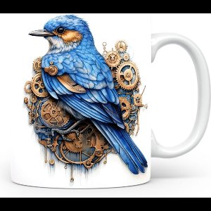 Mok met Oostelijke blauwe vogel