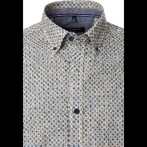 casual overhemd Casa Moda blauw geprint wijde fit