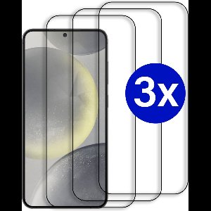 Triple Pack - Screenprotector geschikt voor iPhone 16 Pro Max - Premium - Volledig bedekt - Edge to edge - Tempered Glass - Beschermglas - Glas - 3x Screenprotector - Transparant