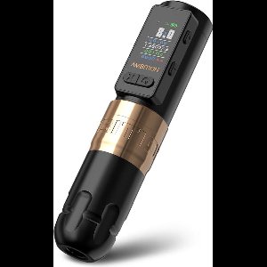 Ambition - Soldier Max Goud - Tattoo Machine - Tattoo pen - Tattoo Set - Complete set voor beginners & gevorderden - Tattoo Machine Pen - Slag 4.0mm - 13000Rpm- 12V - 55dB