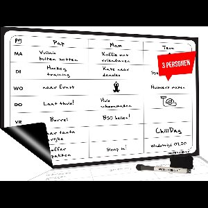 Brute Strength - Magnetisch Weekplanner whiteboard (84) - A3 - 42 x 29 cm - Planbord - Familieplanner - Gezinsplanner - To Do Planner
