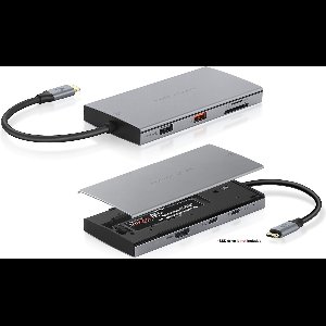 PEPPER JOBS USB C HUB TCH-7M2UD | 7-in-1 USB C Adapter | M.2 SSD behuizing