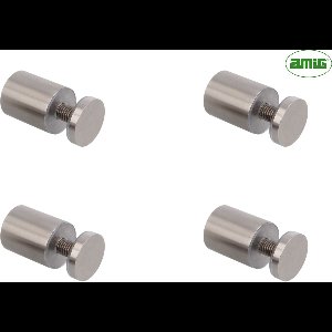 AMIG - Afstandhouders Ophangsysteem voor boardje plexiglas - Ø19 x 25 - RVS - Dikte Board max 12mm - 4 stuks
