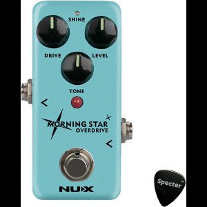 Nux Morning Star Overdrive Mini Core Gitaar Effectpedaal Met Specter Plectrum