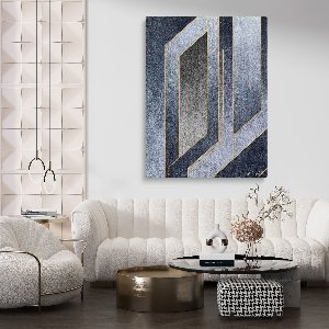 Luxe Canvas Schilderij Quicksilver | 60x40 cm | Woonkamer | Slaapkamer | Kantoor | Muziek | Design | Art | Modern | ** 4CM DIK!