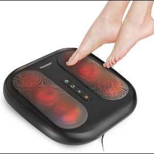 QLT 2-in-1 Rug en Voetmassageapparaat met Infrarood - Shiatsu Massage - 3 Massagestanden en Intensiteiten - 2 Warmteniveaus - Wasbare Hoes - Zwart