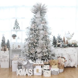 Set van 91 verschillende doorzichtige kerstballen - transparante kerstballen - onbreekbare kerstballen van kunststof - kerstlampen - kerstboomversiering voor Kerstmis - champagne