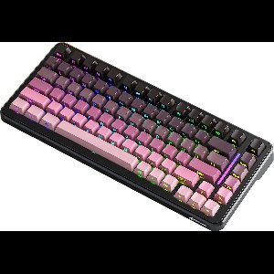 ATTACK SHARK M86PRO - Draadloze Mechanisch Gaming Toetsenbord - RGB Light Strip - Side Printed PBT Keycaps - Gasket Mod - Wired/2.4G/Bluetooth Tri-Mode - 83keys - Blackberry