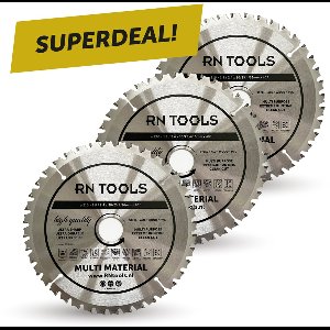 Superdeal - RNtools Cirkelzaagblad - Multi Material - Ø 210 x 30 mm - 40 tanden - 3 STUKS Zaagblad