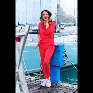 Mi Piace Travel Jumpsuit Dames - Rood - Maat XS/34 - 202033