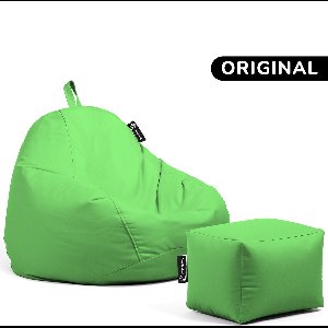 Casacomfy – Pear Original – Zitzak met Voetenbankje – Lime – Waterbestendig