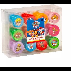 Paw Patrol Stempelset voor kinderen – 12 stempels met Chase, Marshall, Skye en andere pups – Inclusief inktkussen – Creatief knutselplezier voor jongens en meisjes – Educatief speelgoed – Vanaf 3 jaar – Leuk cadeau voor Paw Patrol fans