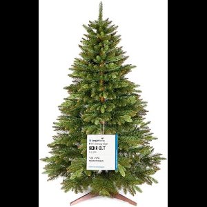 Kunstkerstboom 180cm - Levensecht uiterlijk met houten voet en opberghoes