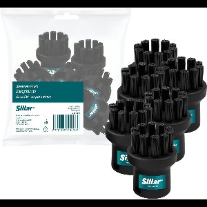 Sillar, Set 6 Borstel voor stoomreiniger geschikt voor Karcher SC1 SC2 SC3 SC4 SC5 SC6 SI2 SI4 SG4, reinigingsborstel voor moeilijk bereikbare plaatsen, vervangings