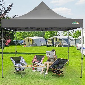 Partytent 3x3 Meter Waterdicht & Opvouwbaar – NoaHome Vouwpaviljoen Grijs – Pop-Up Tent met Verstelbare Hoogte, Draagtas & UV50+ Bescherming – Tuinpaviljoen, Partytent voor Feest, Camping & Strand