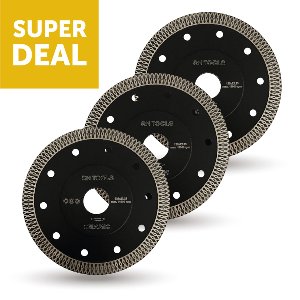 Superdeal - RNtools Diamantzaagblad voor Keramische Tegels en Natuursteen - Ø 125 x 22,23 mm - 3 STUKS Zaagblad