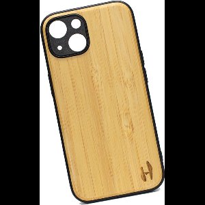 Houten TPU hoesje iPhone 15 - Bamboe