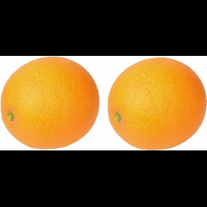 Kunst sinaasappel - Set van 6x stuks - 8 cm - verzwaard - nepfruit - realistische decoratie - Fruitschaal - namaak fruit