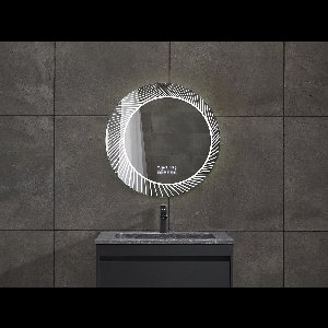 Mawialux LED Badkamerspiegel - Bluetooth en speakers - 60cm - Rond - Verwarming - Touchscreen - Dimbaar - Imelda PLUS