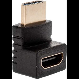 NÖRDIC HDMI-N5010 Haakse HDMI adapter - HDMI mannetje naar vrouwtje - 4K - Zwart