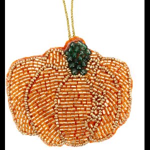 HomeBound by KY | Hanger met kralen pompoen | hanger | kersthanger | feestdecoratie | hanger pompoen | 8x9x2cm