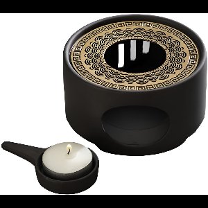 XEMM Rechaud - Warmhoudplaatje Theepot - Zwart met Koper Design - ø14,5 cm