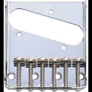 Göldo Tele brug Bridge Vintage chrom, 6 Reiter - Gitaaronderdeel