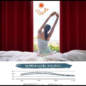 Gordijn Gewone geïsoleerde verduisteringsgordijnen, 80 x 84 inch, 1 tabletten, helder rood