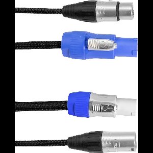 Eurolite Power-Hybrid DMX Verbindingskabel [1x XLR-stekker 3-polig - 1x XLR-stekker 3-polig] 5 m