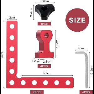 hoekklemmen, hoekspanhoek voor houtbewerking, timmermansgereedschap 120mm x 120mm/2