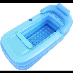 Luxe Draagbare Opblaasbare Badkuip met Rugleuning & Armleuningen – Comfortabel Groot Opvouwbaar Bad voor Volwassenen – Gemakkelijk te Installeren & Opbergen – Inclusief Luchtventiel – Zwart