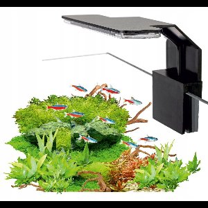 AquaLED Mini Zwarte Aquariumlamp 6W rond 20-30cm Tanks